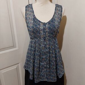 🌺 NEW American Rag Floral Tie-back Sleeveless Top